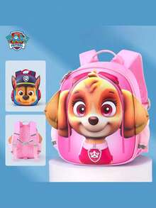 Viacom 1pc Paw Patrol Skye & Chase Dual Character Backpack, Adjustable Shoulder Strap Student School Bag, Large Capacity Book Storage Bag, Suitable For Back To School, Daily Commute, Party Gathering Gift, For Classmates, Family, Fans Collection - Multicolor - View 1