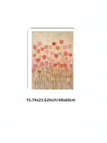 1pc Frameless Vintage Japanese Floral Abstract Wall Art Dorm Gift - Multi-color - View 13