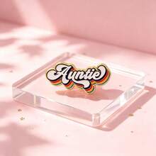 "Auntie"Funny Quote Exclusive Identity Lapel Enamel Pins And Brooches Badge Pins For Backpacks Bags Backpack Cool Decoration Friend For Gifts - Multicolor - View 4