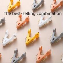 Klip Plastik Bentuk Kucing Lucu (1/4/8/20 pcs), Cocok untuk Handuk, Pakaian, Selimut, Kursi Pantai, Kursi Kolam Renang, Klip Handuk Pantai, Klip Memo, Klip Dekorasi Pesta, Cocok untuk Penggunaan di Rumah dan Perjalanan. Warna Klip Dipilih Acak - View 13
