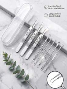 11/8/4/1pc Stainless Steel Blackhead Removal Tool Set Professional Acne Pimple Extractor Tool Suitable For All Skin Types Acne Pimple Removal Tool Set Fragrance-Free Portable Facial Care - Multicolor - View 1