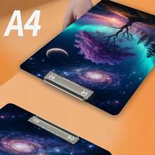 1PC Acrylic A4 Clipboard Folder With Metal Clip, Writing Board Clip Exam Paper Folder, Suitable For Office, School, Sketching, Classroom Decor, Teacher's Day Gift, Back To School Gift, Year-End Gift - Multicolor - View 4