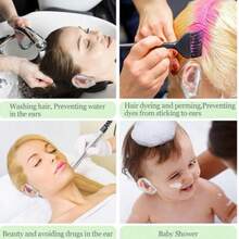 100PCS 10cm/3.9in Baby Transparent Disposable Ear Covers, Elastic Transparent Shower Water Ear Covers, Newborn Essentials, Bathing, Baby Bath, Swimming Ear Covers, Suitable For Children And Adolescents - Multi-color 6 - View 9