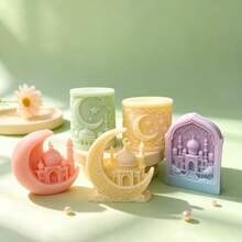 Moon Starry Sky Castle And Pavilion Aromatherapy Candle Silicone Mold Plaster Decoration Ornament Silicone Mold - White - View 8
