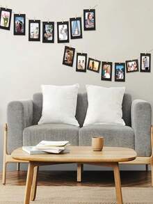 20pcs/Set Paper Photo Frame Set, Hanging Photo Display Banner, DIY Clip Photo Display Rack, Suitable For Home, Baby Room, Office, Wedding And Party Decoration - Multicolor - View 9