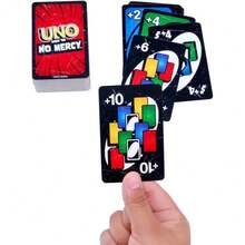 Mattel UNO Show 'em No Mercy 卡牌遊戲,適合成人、家庭聚會與旅行,包含額外卡牌、特殊規則與更嚴厲的懲罰 - HWV18 - 查看 9