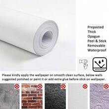 優雅藍色花卉撕貼式壁紙－防水可移除乙烯基接觸紙，法式風格設計，適用於臥室、客廳、櫥櫃與家具翻新，多種長度可選，臥室牆面裝飾 - 1PC - 查看 8
