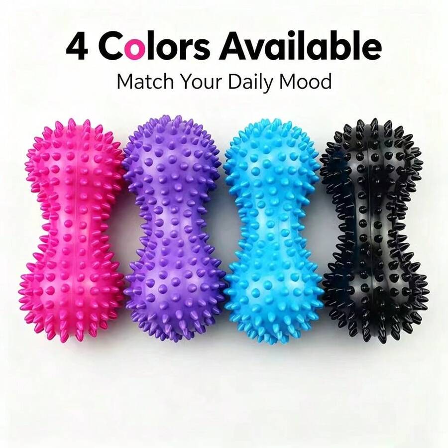 PVC Peanut Spiky Massage Acupressure Grip Ball, Spiked Fascia Yoga Ball, Inflatable Hedgehog Fitness Ball - Multicolor - View 1