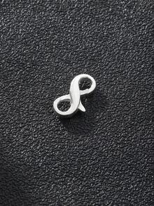 SYMFNY 1 pieza Conector de joyería con símbolo de infinito de plata de ley 925, extensor de pulsera, accesorio DIY - Hebilla en forma de 8 - Ver 5