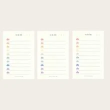 1本/1冊 50張/2本/3本/5本/10本 雲朵印花便條紙 - 白色 - 查看 6