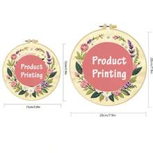 Christmas Decorations Embroidery Kit For Adult Beginners. Includes Manual, Printed Fabric, Hoop, Needles, Threads & Stitch Guide. Great Home Gift For Women. Size: 15x15cm/5.9in Or 20x20cm/7.9in. - Christmas - View 9