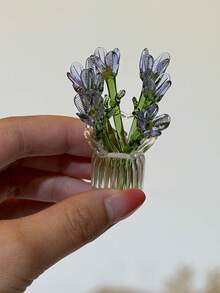 7pcs/Set Mini Glass Vases With Artificial Flowers, Perfect Wedding Decorations, Handmade Glass Vases Adorned With Delicate Floral, Exquisite Desktop Decor. This Adorable Mini Glass Vase Decoration Features Lifelike Artificial Flowers, An Extremely Delicate Decor Piece. Carefully Crafted To Add Elegance And Freshness To Any Space. - Multicolor - View 12