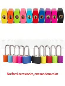 Metal Mini Padlock With Cute Transparent Flower Decoration, 2 Keys, Outdoor Small Combination Lock, No Assembly Required, Small Luggage Lock, Metal Key Lock, Suitable For Suitcase, Pencil Case, Backpack, Travel Accessories, School Locker, Sports Locker, Fence, Waterproof Combination Lock, Toolbox, Perfect For Graduation Season, Back To School, Teacher's Day Gift, Travel Accessory - Multicolor - View 12