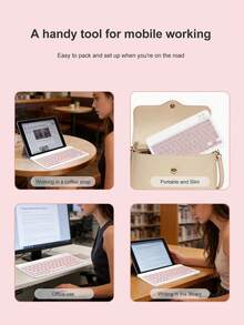 Smart Wireless Keyboard Compatible With IPad, Phone, Laptop, 150mAh Battery, Ultra-Thin Silent Office Keyboard, 10-Inch Portable External Keyboard, English Version - View 8