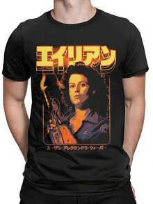 Alien Ellen Ripley 80s Retro Sci-Fi Weyland Xenomorph Yutani Prometheus T-Shirt 100% Cotton Graphic Tops - 款式 - 查看 1