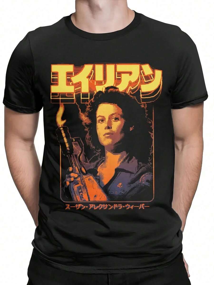 Alien Ellen Ripley 80s Retro Sci-Fi Weyland Xenomorph Yutani Prometheus T-Shirt 100% Cotton Graphic Tops - 款式 - 查看 1