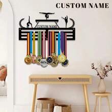 1pc Customized Metal Medal Display Rack Wall Art - Personalized Gymnastics, Running, Marathon, Football Competition Display - Ideal Valentine's Day, New Year, Graduation, Anniversary Gift For Sports Enthusiasts, Customized Award Supplies - Multicolor - View 4
