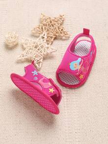 Summer Baby Sandals, 0-1 Years Old Soft Non-Slip Breathable Baby Girl Shoes - Hot Pink - View 2
