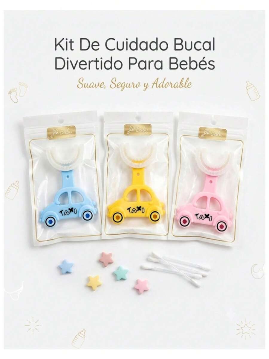 3 Cepillo Dental Taxi De Silicona En Forma De U - beis - Ver 1