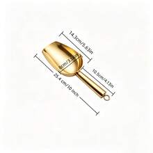 Multifunctional Stainless Steel Spoon With Hanging Hole, One-Piece Seamless Stamped Design Easy To Clean, Wide Round Scoop Head Anti-Spill, Suitable For Flour, Rice, Sugar, Coffee Beans, Ice Cubes, Dried Goods, Snacks, Mirror Polished Kitchen Storage Spoon, Silver And Gold - View 11