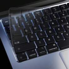 qialeduo Black Crystal TPU Keyboard Cover For MacBook, Ultra‑Thin Invisible Wear‑Resistant Protector - View 4