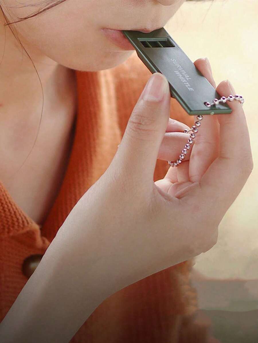求生哨，適用於戶外緊急情況、徒步、露營和運動安全 - 耐用、緊湊且輕量化設計，高頻求生信號哨，附鑰匙圈掛繩 - 彩色 - 查看 1