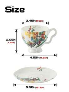 1pc Vintage Elegant Coffee Cup & Saucer Set, Ceramic Material, Luxurious Design, 4 Styles Available, Suitable For Home, Club, Cafe, Party Use - Multicolor - View 11