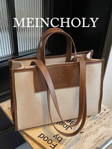 Minimalist Large Capacity Handbag Shoulder Bag Tote Bag Crossbody Bag - Brown - View 1