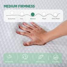 Twin Size Mattress, 5 Inch Twin Size Memory Foam Mattress In A Box, Gel Memory Foam Mattress With Medium Firm Support, CertiPUR-US Certified 5'', Twin - As Pic - View 5