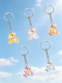 1pc 3D Bear DIY Phone Chain Resin Phone Charm Keychain Pendant Bag Accessory - Keychain - View 4