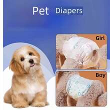 12pcs Disposable Leak-Proof Pet Diapers, Male Dog Pee Pads, Male Dog Diapers, Dog Diaper Pads, Male Dog Disposable Diapers - Keep Your Home Cleaner And Your Pet More Comfortable - Male Dog - View 9