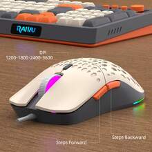 RAIKU Gaming Keyboard And Mouse Set, 3-Color Wired Illuminated Desktop 98-Key Multi-Color Keyboard, 6-Button Illuminated Mouse, Keyboard And Mouse Set - View 9