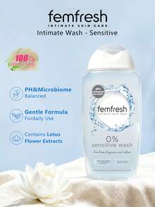 Femfresh Intimate Wash, PH-Balanced Gentle Cleansing, Low-Allergy Mild Formula, Odor Protection, For Sensitive Skin, Refreshing & Soothing, For Daily Use, 250ml/8.45 Fl.Oz - Sensitive - View 2