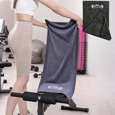 Microfiber Gym Towels 2 Packs Quick Dry, Silver Super Absorbent Sweat Towels For Women, Workout, Yoga, Pilates, Tennis, Running, Swimming, Travel 16x37'' (Black+Gray)