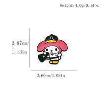 SANRIO 1件可愛卡通三麗鷗胸針，萬聖節與聖誕節金屬徽章，Hello Kitty胸針，柔甜貓咪合金包包配件針 - 彩色 - 查看 2