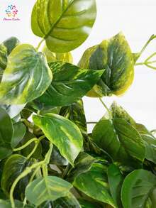 17.72in Artificial Pothos Hanging Plant In Pot, Lifelike Trailing Vine Greenery, Real Touch Faux Green Plant For Indoor Outdoor Home Decor - Multicolor - View 7