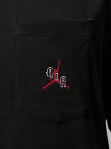 Jordan Men's AS POCKET SS CREW Short Sleeve Knit Collarless T-Shirt TIF3070-010 - Black - View 5