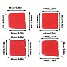 4pcs Red Caulking Tool Kit, Silicone Joint Sealant Spreader Spatula Scraper, Edge Repair Tools, Floor Tile Edges Cleaner - Multicolor - View 6