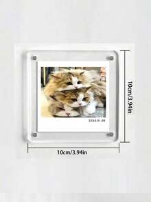 1pc/2pcs Transparent Thick Acrylic Photo Frame, Modern Desktop Photo Frame, Suitable For Home And Office Decoration. Suitable For Photos, Flowers And Landscape Paintings Acrylic Table Card Transparent Price Sign Acrylic Photo Frame Desktop Painting Decoration Frame. - Transparent - View 5