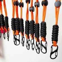 1pc/2pcs Outdoor Hand Woven Keychain Wrist Rope, Outdoor Hanging Buckle, Car Key Hanging Rope.Can Be Hang Tools Such As Knives, Key, Mini Flashlights, Scissors, Etc.Braided Lanyard Key Chain.Essential Accessories For Outdoor Use - Burnt Orange - View 6