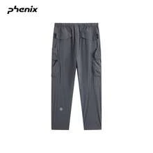 Phenix ALK Men's Outdoor Cargo Pants 2026SS Sports Water-Repellent Sun-Protective Woven Long Pants - Frost Gray - View 4