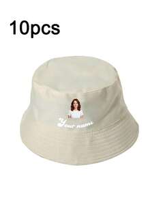 1pc Breathable Bucket Hat, Sun-Protective Customizable With Images Text Names Logos For Men And Women - Multicolor - View 21