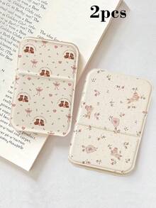 1pc Cute Retro Rose Rabbit Folding Mirror, Ins Style Pocket Makeup Mirror, Portable Mini Makeup Mirror For Summer Travel - Multicolor - View 21