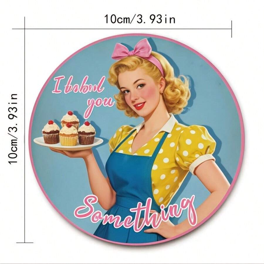 8pcs Beautiful Women Theme Pattern Coaster Set, Wooden Coasters, Coffee Cup Coasters, Home And Restaurant Decor, Suitable For Various Occasions, Exquisite Birthday Or Holiday Gift, Tabletop Decoration, - D - View 1