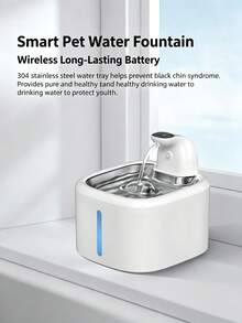 Air Mancur Minum Otomatis untuk Hewan Peliharaan, Kapasitas 113,25oz/3,5L, Wastafel Anti Siram dari Baja Tahan Karat, Siklus Otomatis, Mudah Dibersihkan, Pompa Air Senyap yang Dapat Diisi Ulang, Sistem Filtrasi Tiga Lapis, Desain Kapasitas Besar, Cocok untuk Kucing dan Hewan Peliharaan Kecil, Perlengkapan Kucing - 3,5 liter - View 6