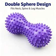 PVC Peanut Spiky Massage Acupressure Grip Ball, Spiked Fascia Yoga Ball, Inflatable Hedgehog Fitness Ball - Multicolor - View 12