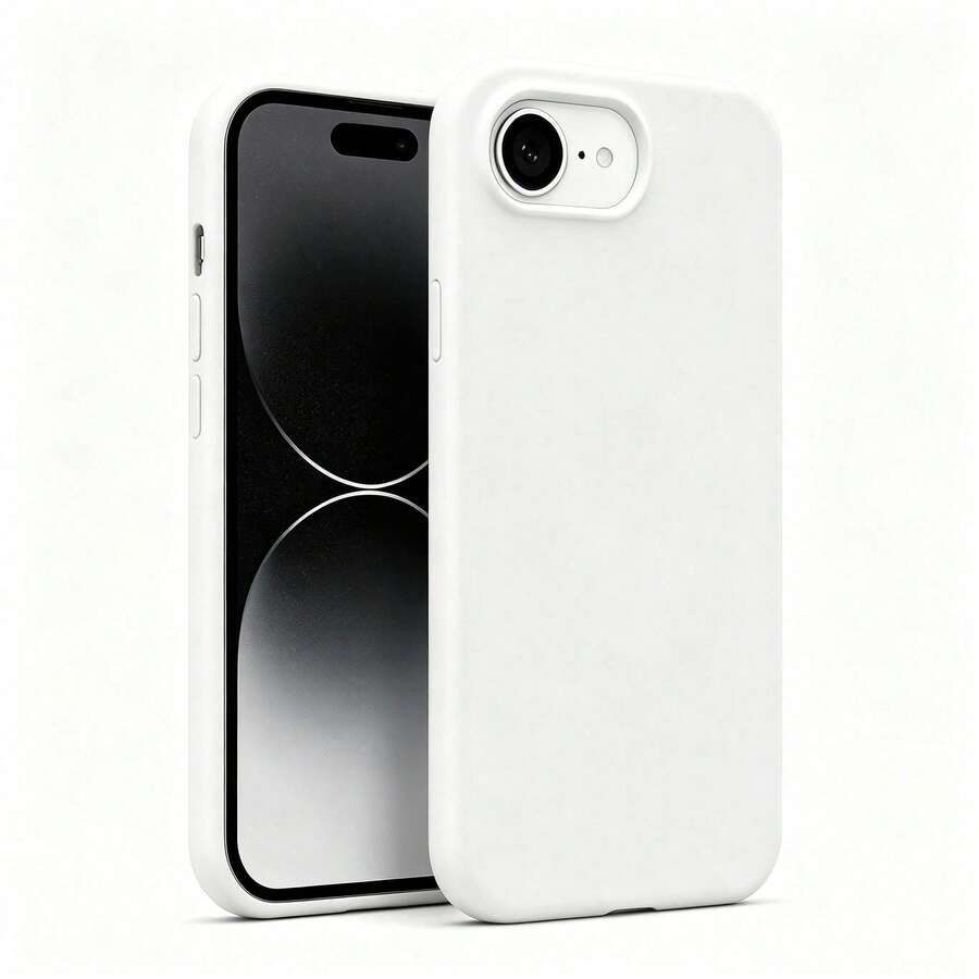 適用於 iPhone 17E 17 Pro Max 16 15 14 13 12 Mini 11,防震液態矽膠保護手機殼,內層柔軟防刮超細纖維襯裡,適用於 iPhone 8 Plus 7 6s 軟殼 - 純白色 - 查看 1
