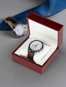 Single Walnut Wooden Watch Box Watch Storage Travel Case Organizer For Men And Women Wristwatch Display Box Holder - Multicolor - View 3