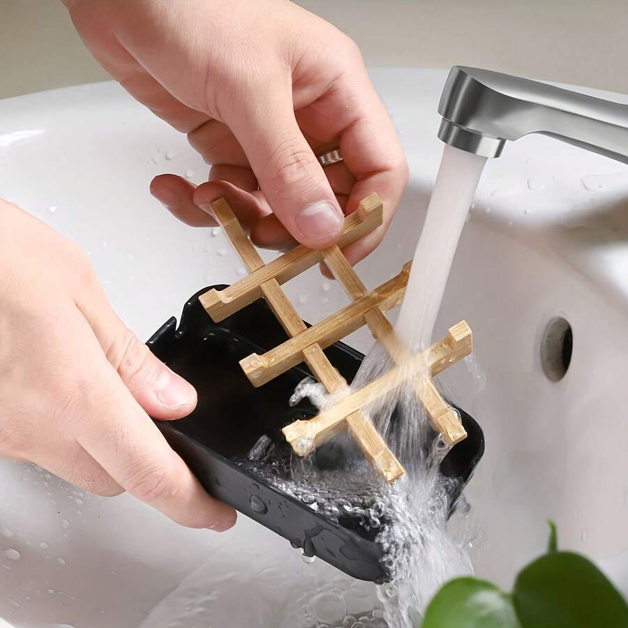 Automatic Draining Soap Dish, Modern Minimalist Style Bathroom Soap Tray, Open Mesh Design, Suitable For Shower, Bathroom, Kitchen. Minimalist Fashionable Bathroom Accessory, Soap Holder - Multiple Styles - View 1