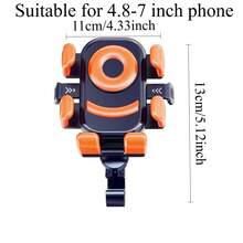 1pc Motorcycle Phone Holder, Anti-Vibration Anti-Shake Anti-Wobble Phone Mount, Universal GPS Navigation Bracket, Suitable For Electric Scooter Bicycle Pedal Bike, 360° Rotating Anti-Drop Riding Phone Holder, Suitable For Delivery Riders (Fits 4.8-7 Inch Phones) - Multicolor - View 10